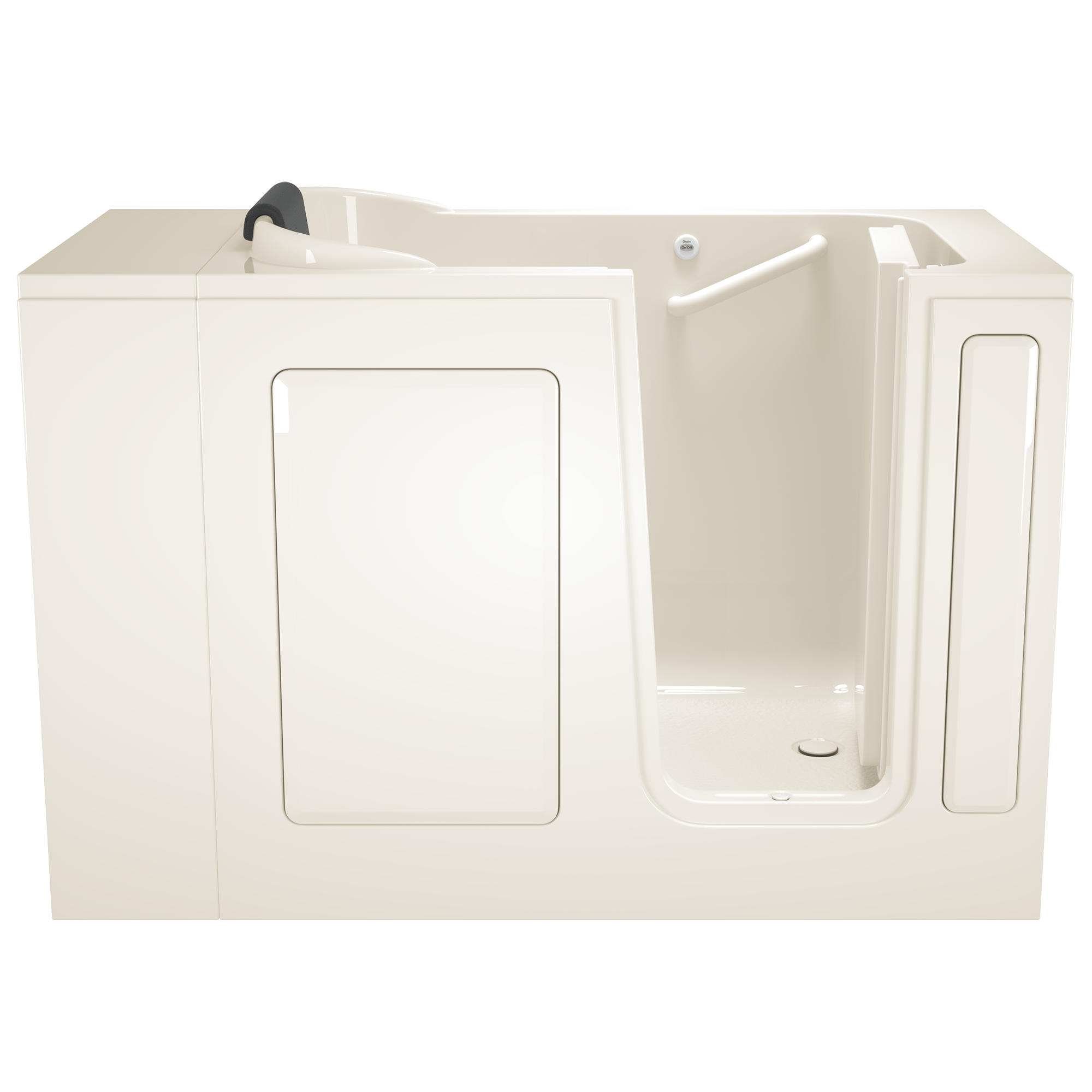 Gelcoat Premium Series 28 x 48 Inch Walk in Tub With Soaker System   Right Hand Drain WIB LINEN